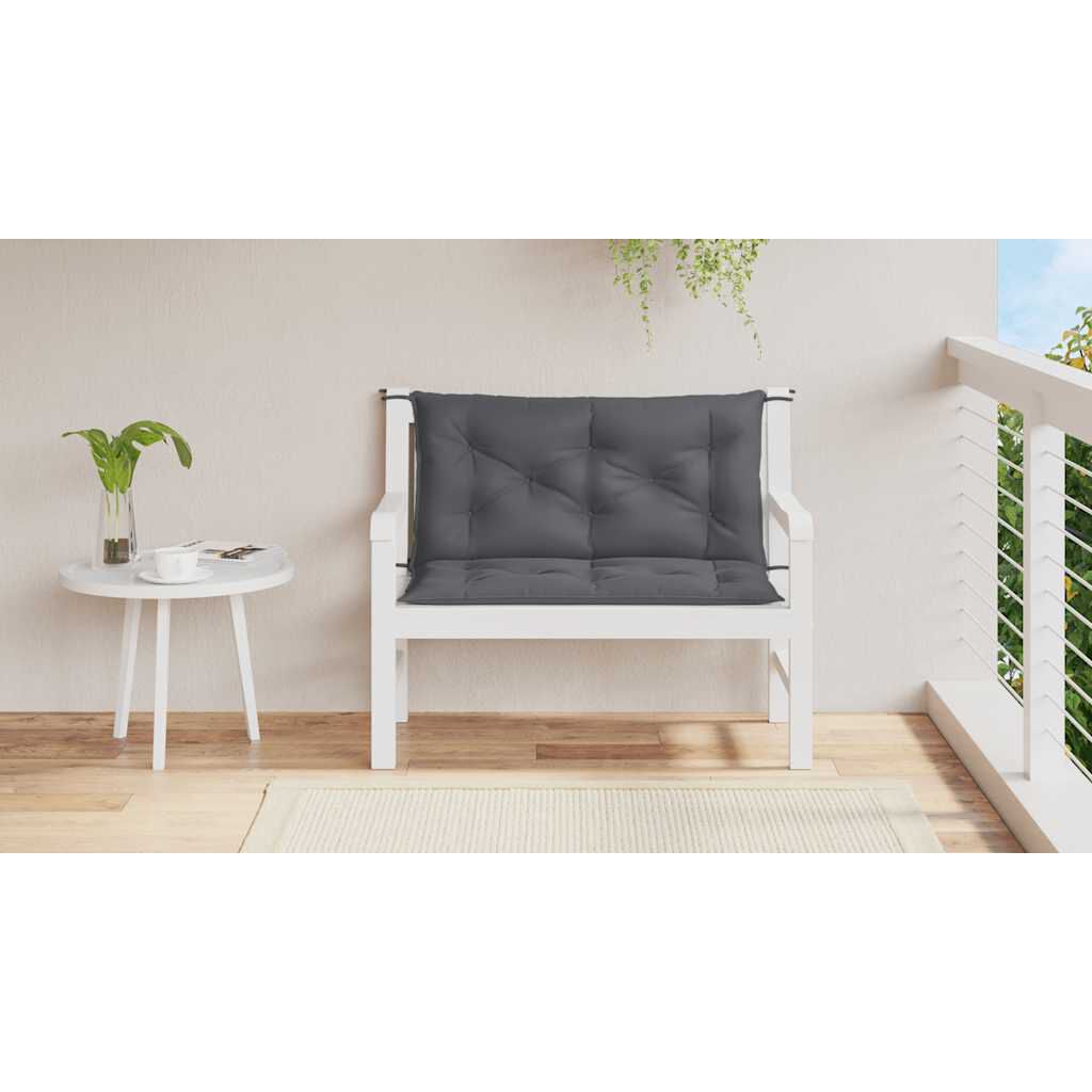 vidaXL Garden Bench Cushion Anthracite 100x(50+50)x7cm Oxford Fabric