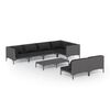 vidaXL 8 Piece Garden Lounge Set with Cushions Poly Rattan Dark Grey
