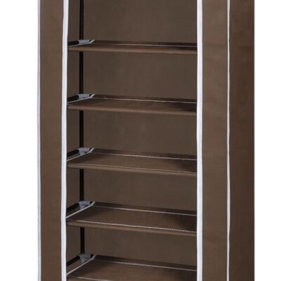 Fabric Shoe Cabinet with Cover 162 x 57 x 29 cm Brown, brown Fabric Shoe Cabinet with Cover 162 x 57 x 29 cm Brown