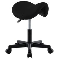 vidaXL Work Stool Black Faux Leather, black vidaXL Work Stool Black Faux Leather