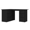 vidaXL Corner Desk Black 145x100x76 cm Engineered Wood