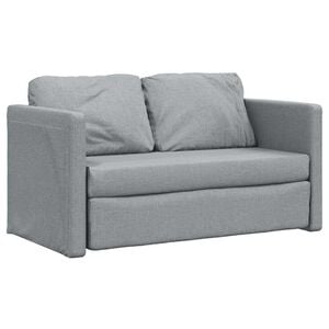 vidaXL Floor Sofa Bed 2-in-1 Light Grey 112x174x55 cm Fabric