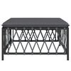 vidaXL Garden Footstool with Cushion Anthracite Woven Fabric