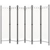 vidaXL 6-Panel Room Divider White 240x180 cm