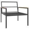 vidaXL 3 Piece Garden Lounge Set with Cushions Anthracite Steel