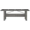 vidaXL 9 Piece Outdoor Dining Set with Cushions Poly Rattan Grey