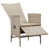 vidaXL 7 Piece Garden Dining Set Poly Rattan Beige