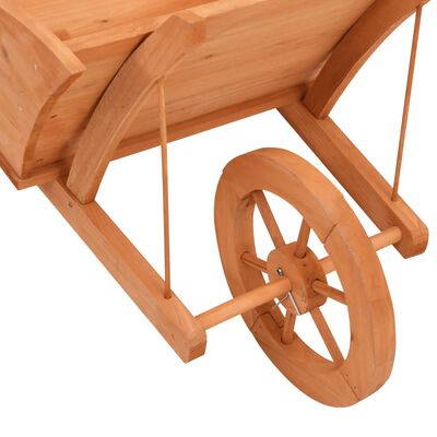 vidaXL Wheelbarrow Planter 128x45.5x43 cm Solid Wood Fir,  vidaXL Wheelbarrow Planter 128x45.5x43 cm Solid Wood Fir