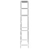 vidaXL 3-Tier Storage Rack over Laundry Machine Silver 69x28x169 cm