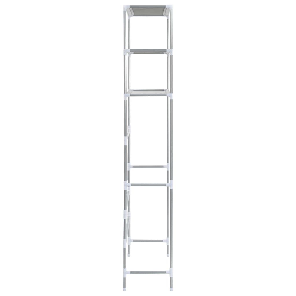 vidaXL 3-Tier Storage Rack over Laundry Machine Silver 69x28x169 cm