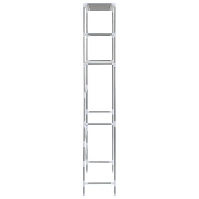 vidaXL 3-Tier Storage Rack over Laundry Machine Silver 69x28x169 cm, silver vidaXL 3-Tier Storage Rack over Laundry Machine Silver 69x28x169 cm