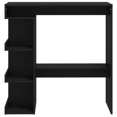 vidaXL Bar Table with Storage Rack Black 100x50x101.5 cm Engineered Wood, black vidaXL Bar Table with Storage Rack Black 100x50x101.5 cm Engineered Wood