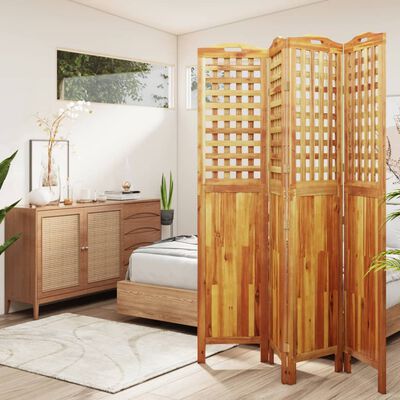 vidaXL 4-Panel Room Divider 162x2x180 cm Solid Wood Acacia,  vidaXL 4-Panel Room Divider 162x2x180 cm Solid Wood Acacia