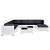 vidaXL 8 Piece Garden Lounge Set with Cushions Poly Rattan White