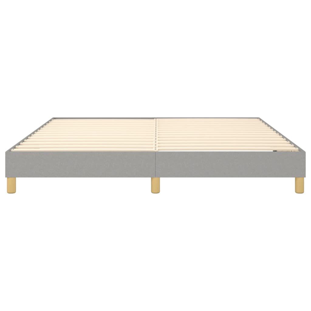 vidaXL Bed Frame without Mattress Light Grey 180x200 cm Super King Fabric