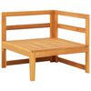 vidaXL 2 Piece Garden Lounge Set with Cream White Cushions Acacia Wood