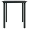 vidaXL 7 Piece Garden Dining Set with Cushions Black
