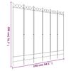 vidaXL 6-Panel Room Divider Black 240x200 cm Fabric