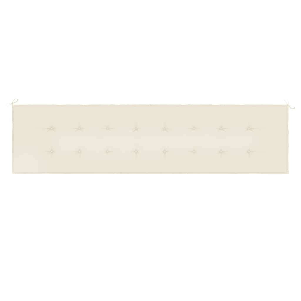 vidaXL Garden Bench Cushion Cream 200x50x4 cm Oxford Fabric