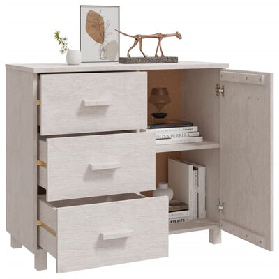 vidaXL Sideboard HAMAR White 90x40x80 cm Solid Pinewood, white vidaXL Sideboard HAMAR White 90x40x80 cm Solid Pinewood