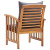 vidaXL Garden Chairs with Cushions 2 pcs Solid Acacia Wood