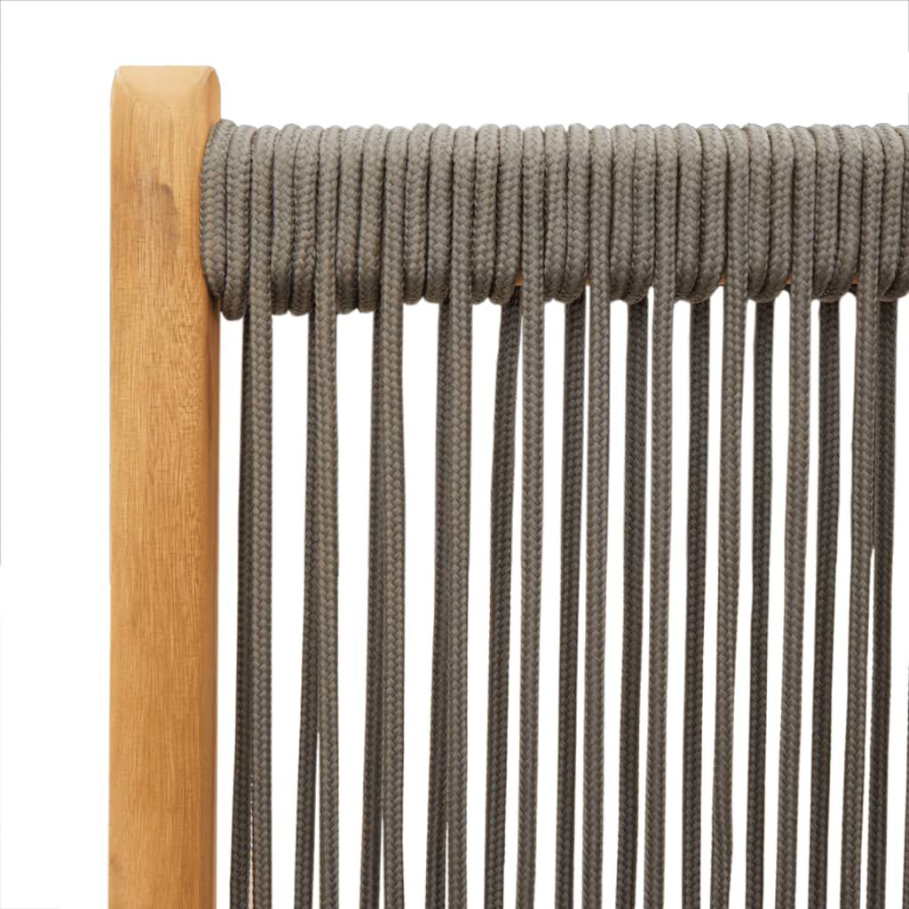 vidaXL Reclining Garden Chairs 6 pcs Grey Solid Wood Acacia