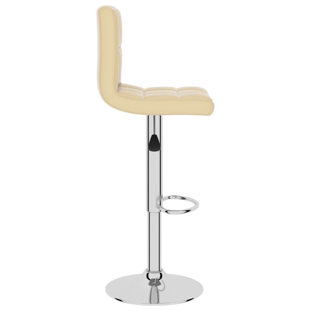 vidaXL Bar Stool Cream Faux Leather