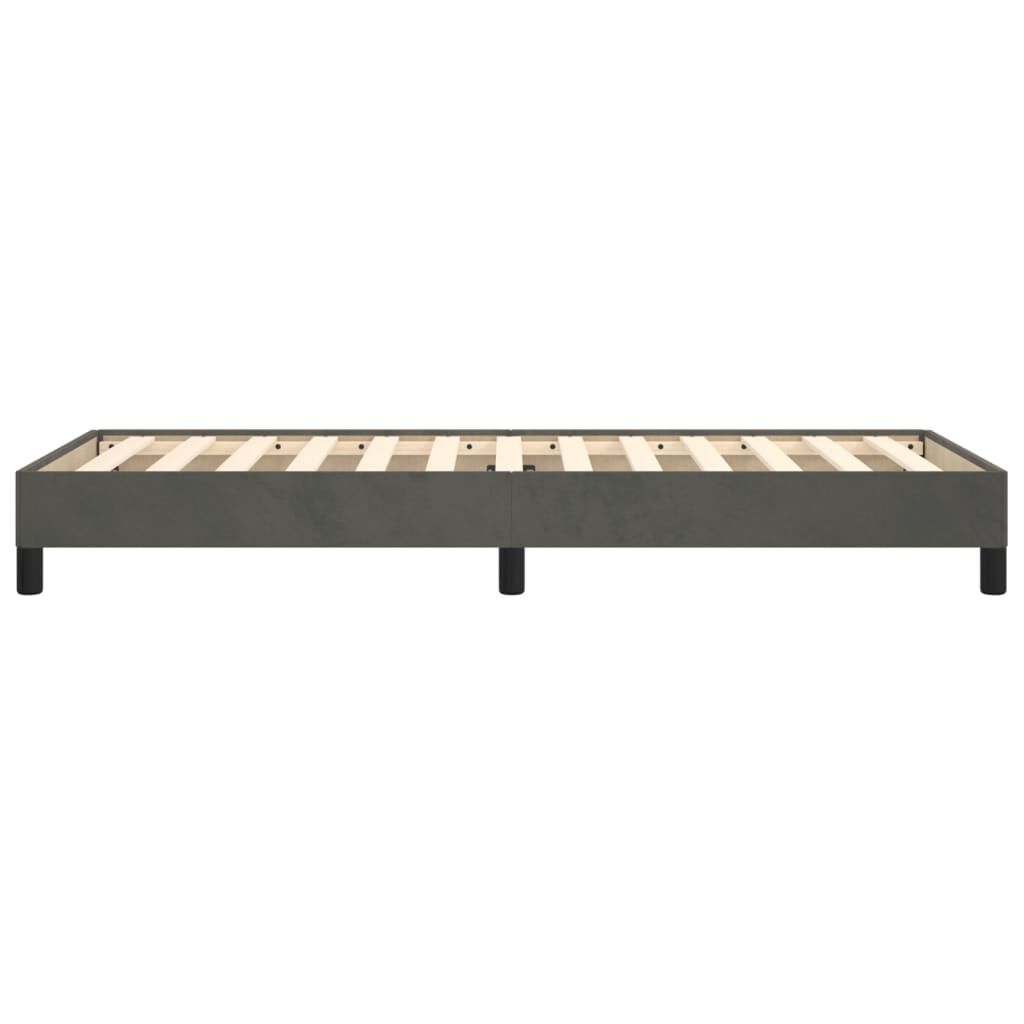 vidaXL Bed Frame without Mattress Dark Grey 92x187 cm Single Velvet