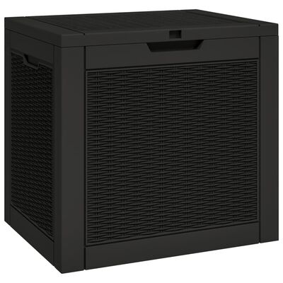 vidaXL Garden Storage Box Black 55.5x43x53 cm Polypropylene, black vidaXL Garden Storage Box Black 55.5x43x53 cm Polypropylene