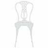 vidaXL 3 Piece Bistro Set Cast Aluminium White