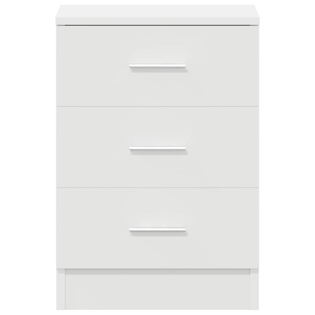vidaXL Bedside Cabinet White 38x35x56 cm Engineered Wood