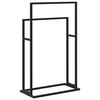 vidaXL Freestanding Towel Rack Black 48x24x78.5 cm Iron