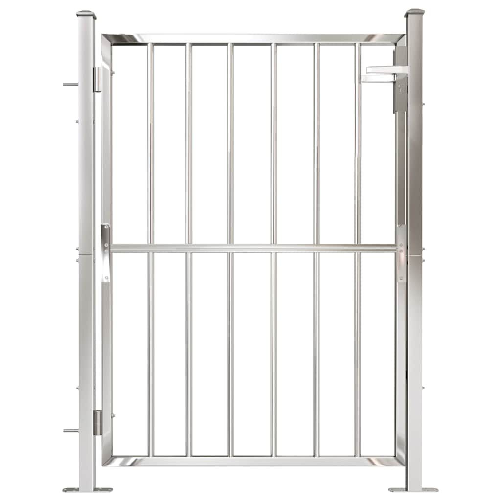 vidaXL Garden Gate 100x125 cm Stainless Steel