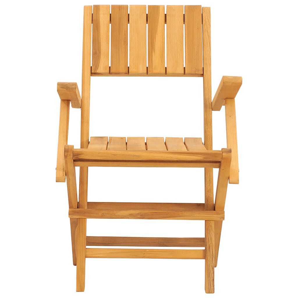 vidaXL Folding Garden Chairs 2 pcs 55x61x90 cm Solid Wood Teak