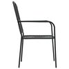 vidaXL Garden Chairs 2 pcs Cotton Rope and Steel Black