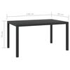 vidaXL 5 Piece Garden Dining Set with Cushions Poly Rattan Black