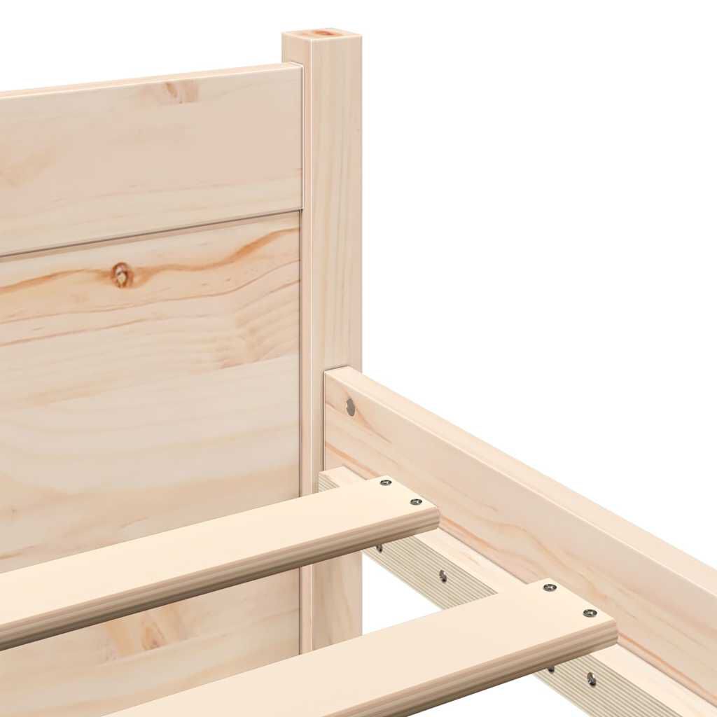 vidaXL Bed Frame without Mattress Solid Wood 75x190 cm Small Single Small Single