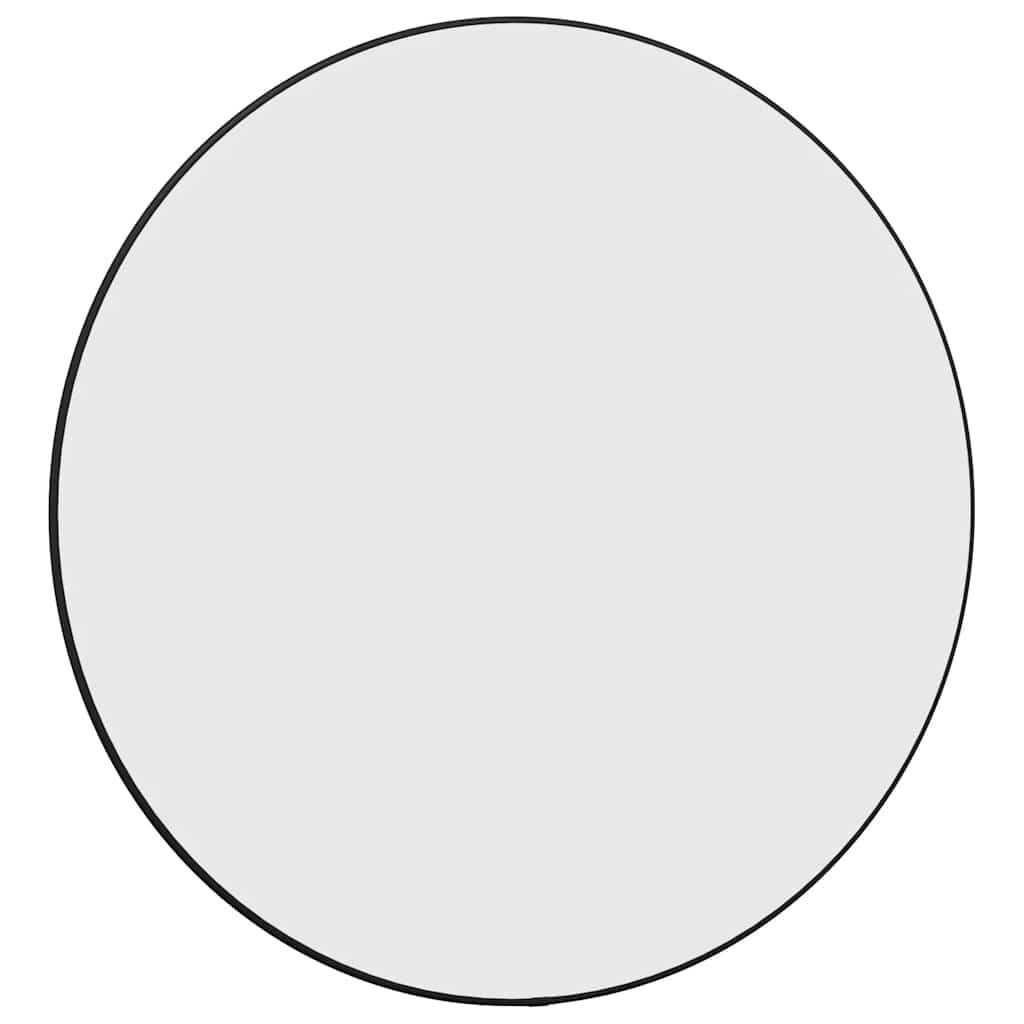 vidaXL Wall Mirror Black Ø 60 cm Round