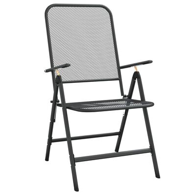 vidaXL 5 Piece Garden Dining Set Expanded Metal Mesh Anthracite,  vidaXL 5 Piece Garden Dining Set Expanded Metal Mesh Anthracite