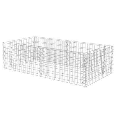 vidaXL Gabion Planter Galvanised Steel 180x90x50 cm,  vidaXL Gabion Planter Galvanised Steel 180x90x50 cm