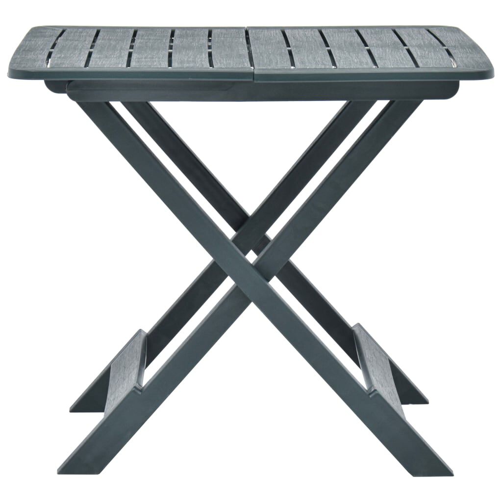 vidaXL Folding Garden Table Green 79x72x70 cm Plastic