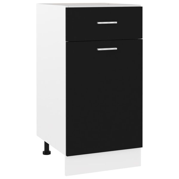 vidaXL Drawer Bottom Cabinet Lyon Black 40x46x81.5 cm Engineered Wood