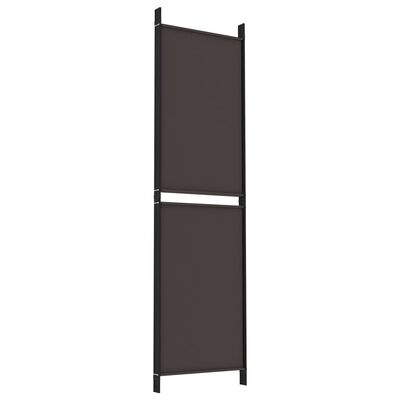 vidaXL 4-Panel Room Divider Brown 200x180 cm Fabric, brown vidaXL 4-Panel Room Divider Brown 200x180 cm Fabric
