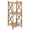 vidaXL 3-Tier Square Bamboo Shelf