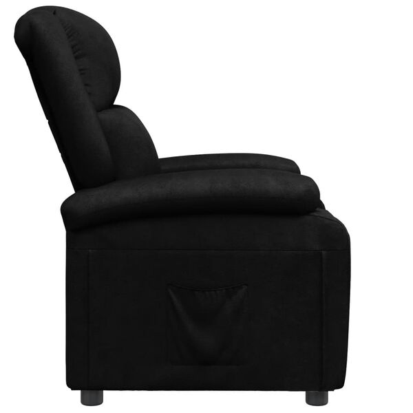 vidaXL Recliner Chair Black Faux Leather