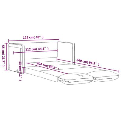 vidaXL Floor Sofa Bed 2-in-1 Light Grey 122x204x55 cm Velvet, light grey vidaXL Floor Sofa Bed 2-in-1 Light Grey 122x204x55 cm Velvet