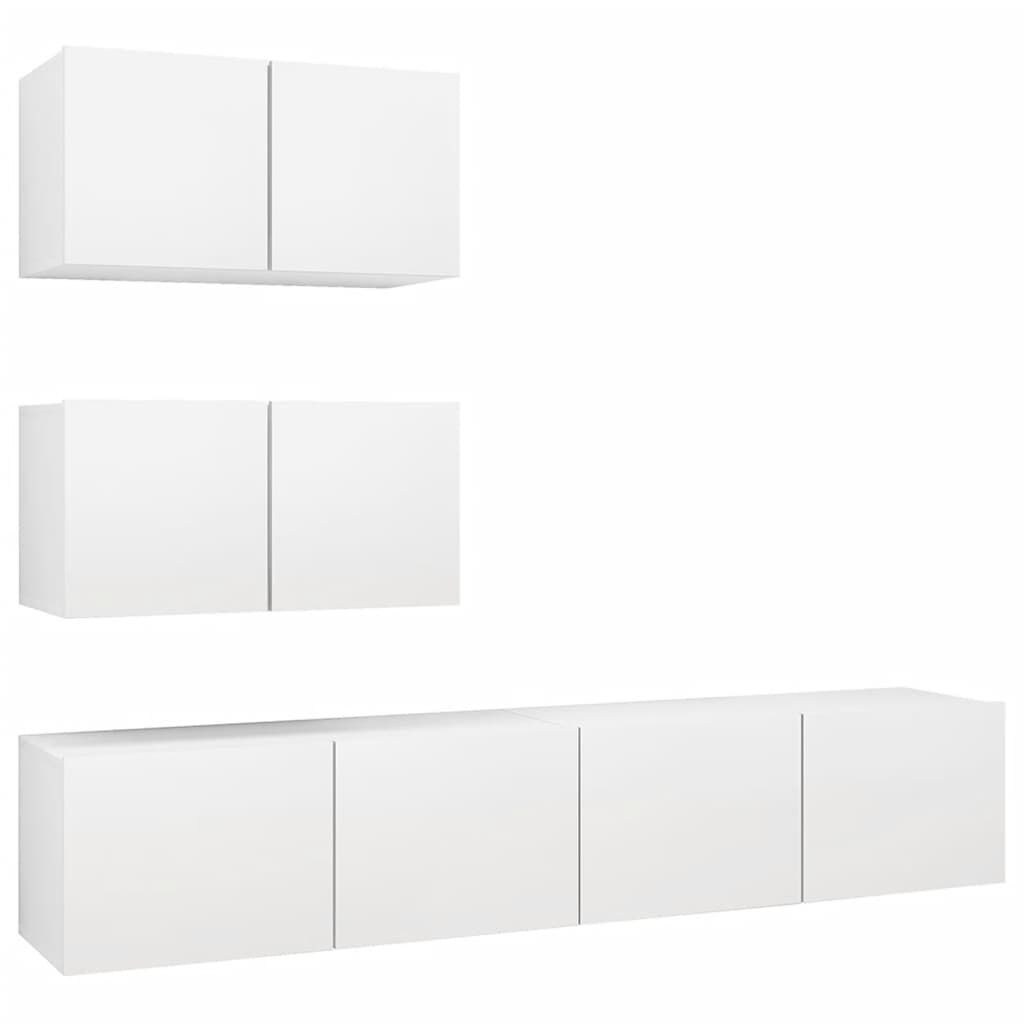 vidaXL 4 Piece TV Cabinet Set Concrete Grey Engineered Wood