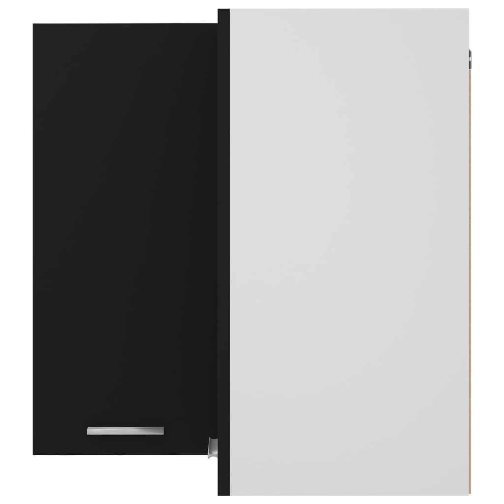 vidaXL Hanging Corner Cabinet Lyon Black 57x57x60 cm Engineered Wood
