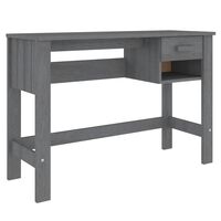 vidaXL Desk HAMAR Dark Grey 110x40x75 cm Solid Wood Pine, dark grey vidaXL Desk HAMAR Dark Grey 110x40x75 cm Solid Wood Pine