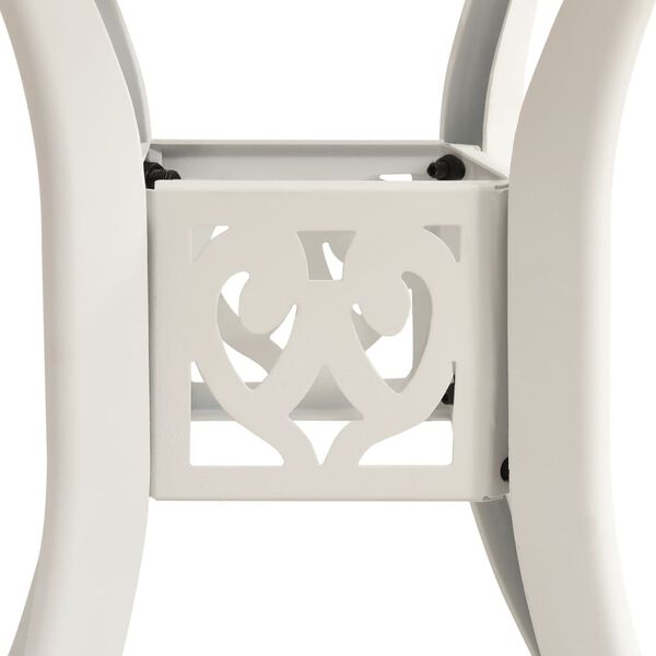 vidaXL 3 Piece Bistro Set Cast Aluminium White
